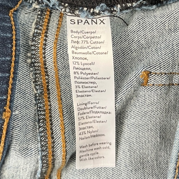 NWT SPANX | Classic Distressed Ankle Skinny Jeans in Medium Wash | Size L TALL - Picture 9 of 11